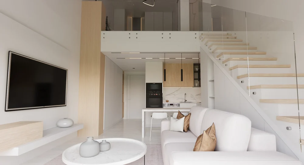 Courtyard Platinum — 1+1 Duplex — Layout illustration 1