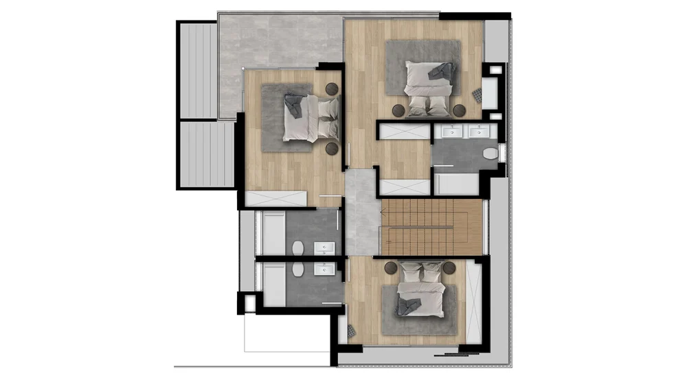 La Isla Villas — 3+1 Villa — Layout illustration 1